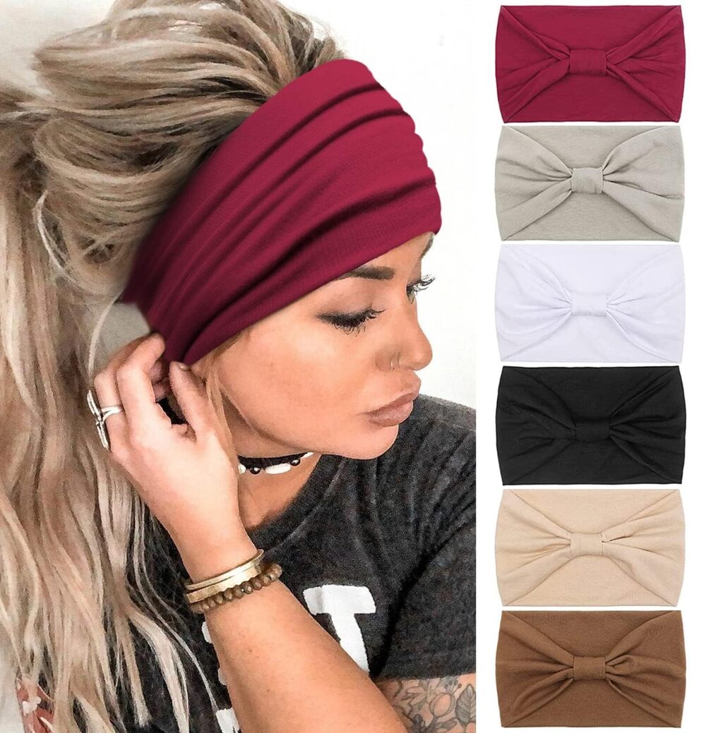 6583 Headbands African Boho Wide Hairband Headband Knotted Head Wraps